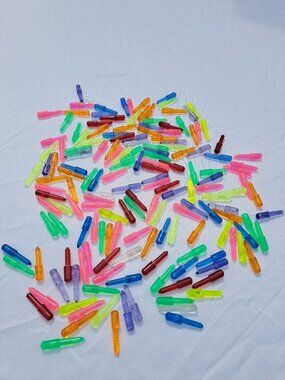 Vintage Light Bright Plastic Dart Replacement Tips Bulbs 1Inch Length Bulk Pack